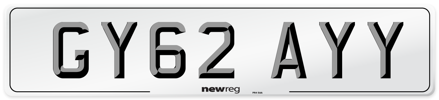 GY62 AYY Number Plate from New Reg
